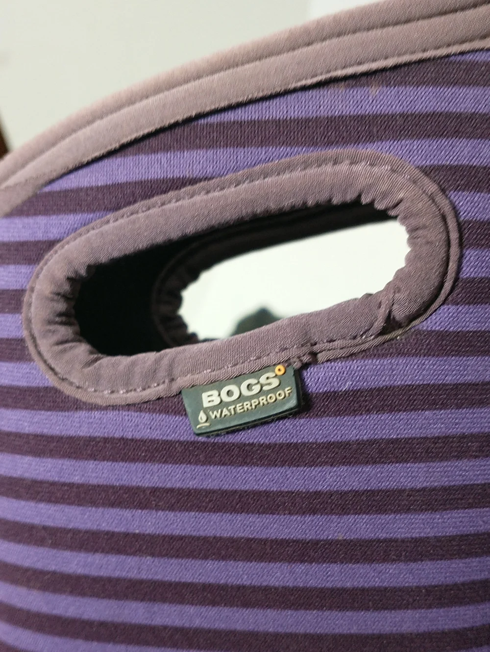Bogs Waterproof Girls Winter Boots,Rated -30° F, Purple Striped/Flowers, Size 11